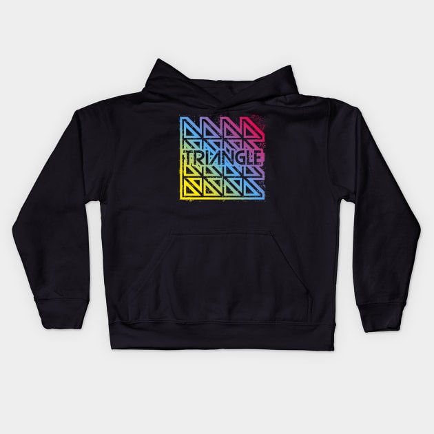 Triangle Rainbow Kids Hoodie by radeckari25